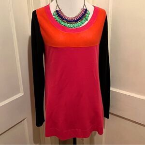 Nicole by Nicole Miller Lightweight Color Block Sweater - Women's Large